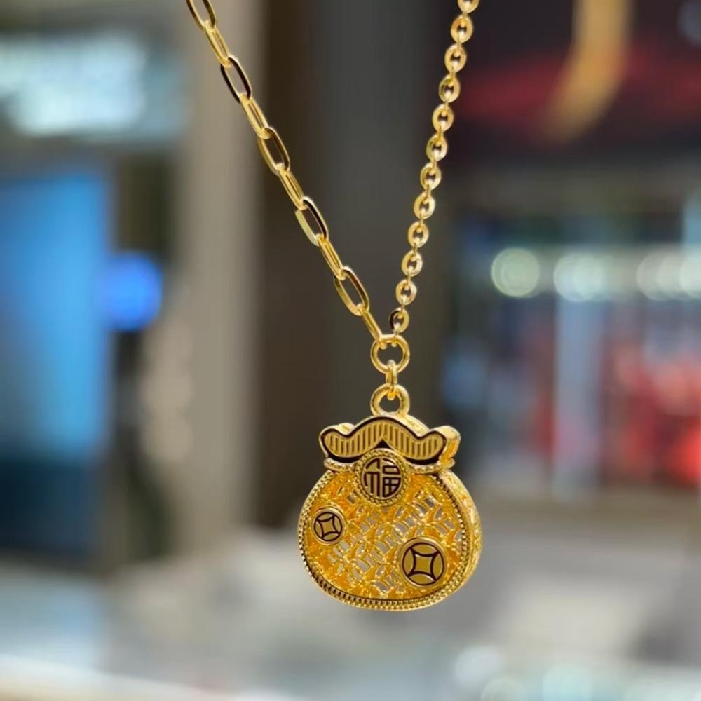 Chinese Style Hollow Lucky Bag Necklace Women Gold Plated Lace Collarbone Chain AB Pendant
Chinese Style Hollow Lucky Bag Necklace Women Gold Plated Lace Collarbone Chain AB Pendant