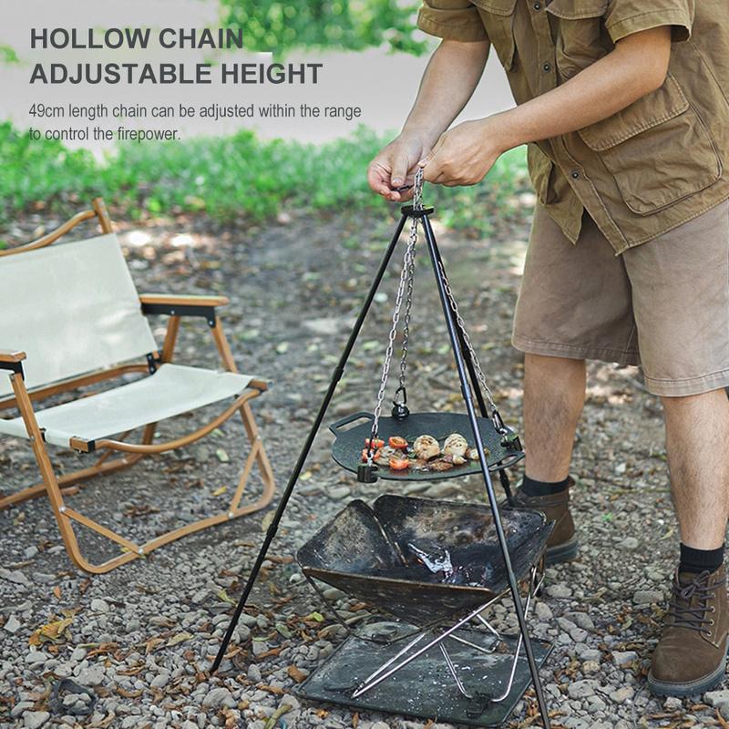 Barbecue Tray Holder Multifunctional Versatile Grill Pot Rack Portable Adjustable Metal With Chain Outdoor Camping Supplies Tripod Style
Barbecue Tray Holder Multifunctional Versatile Grill Pot Rack Portable Adjustable Metal With Chain Outdoor Camping Supplies Tripod Style