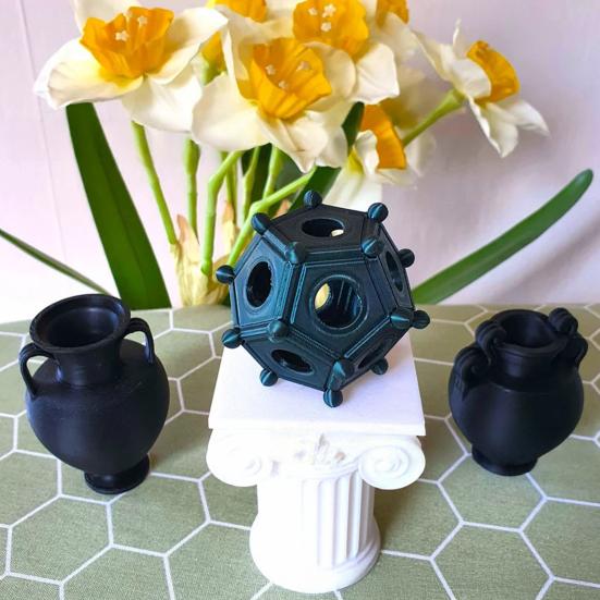 Ancient Roman Dodecahedron Ornament 3D Printed Hollow Dodecahedron Historical Decoration темно-серого
Ancient Roman Dodecahedron Ornament 3D Printed Hollow Dodecahedron Historical Decoration темно-серого