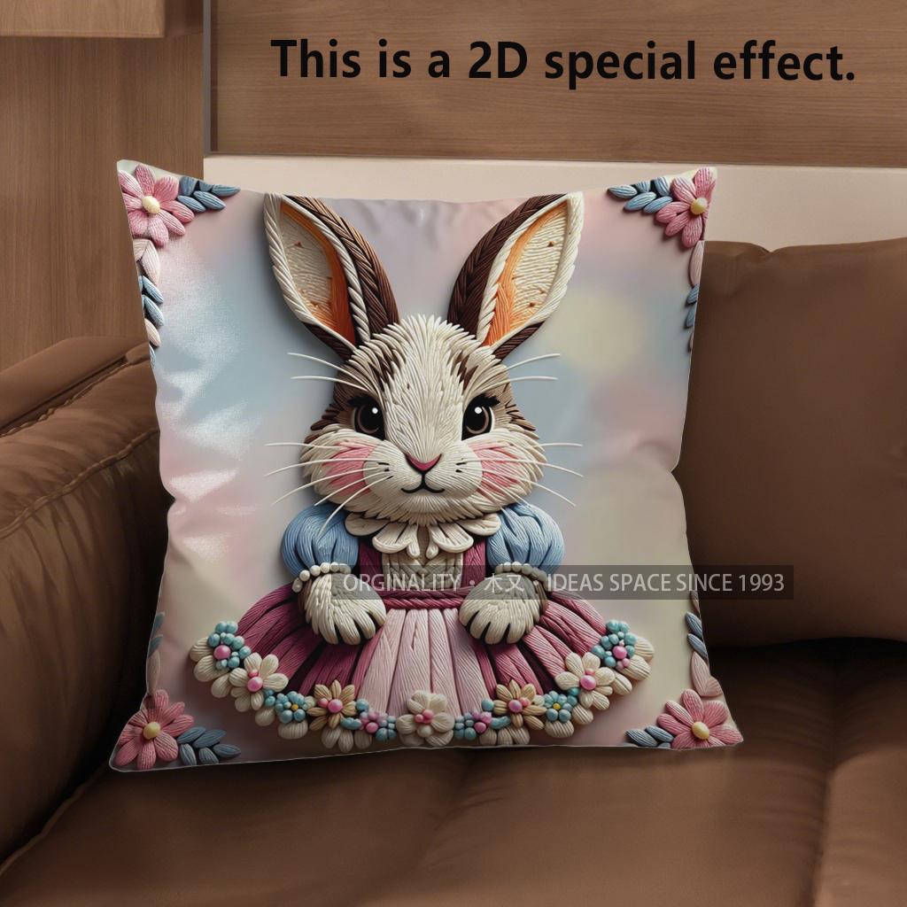 2D Cute Bunny-Patterned Decorative Pillow Covers Pattern Cushion Cover Suitable For Sofa Bedroom Car Pillow Cover 40x40cm
2D Cute Bunny-Patterned Decorative Pillow Covers Pattern Cushion Cover Suitable For Sofa Bedroom Car Pillow Cover 40x40cm