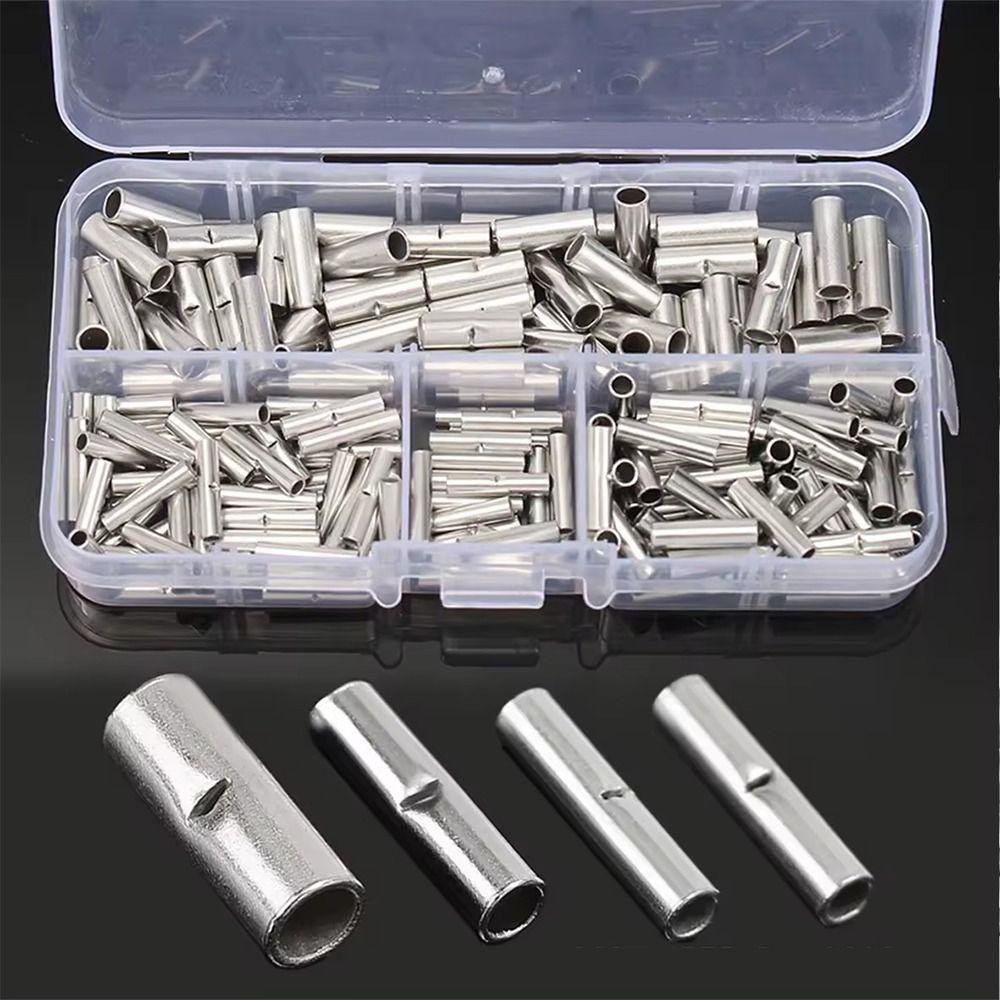 200pcs Tinned Copper Non Insulated Butt Connectors Kit Metal Crimp Butt Terminals Electrical Splice
200pcs Tinned Copper Non Insulated Butt Connectors Kit Metal Crimp Butt Terminals Electrical Splice