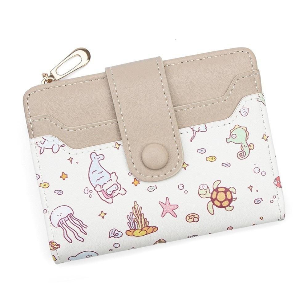 Fashion PU Leather Bifold Purse Soft Multi-card Slot Woman Wallet Zipper Storage Cartoon Card Holder Outdoor
Fashion PU Leather Bifold Purse Soft Multi-card Slot Woman Wallet Zipper Storage Cartoon Card Holder Outdoor
