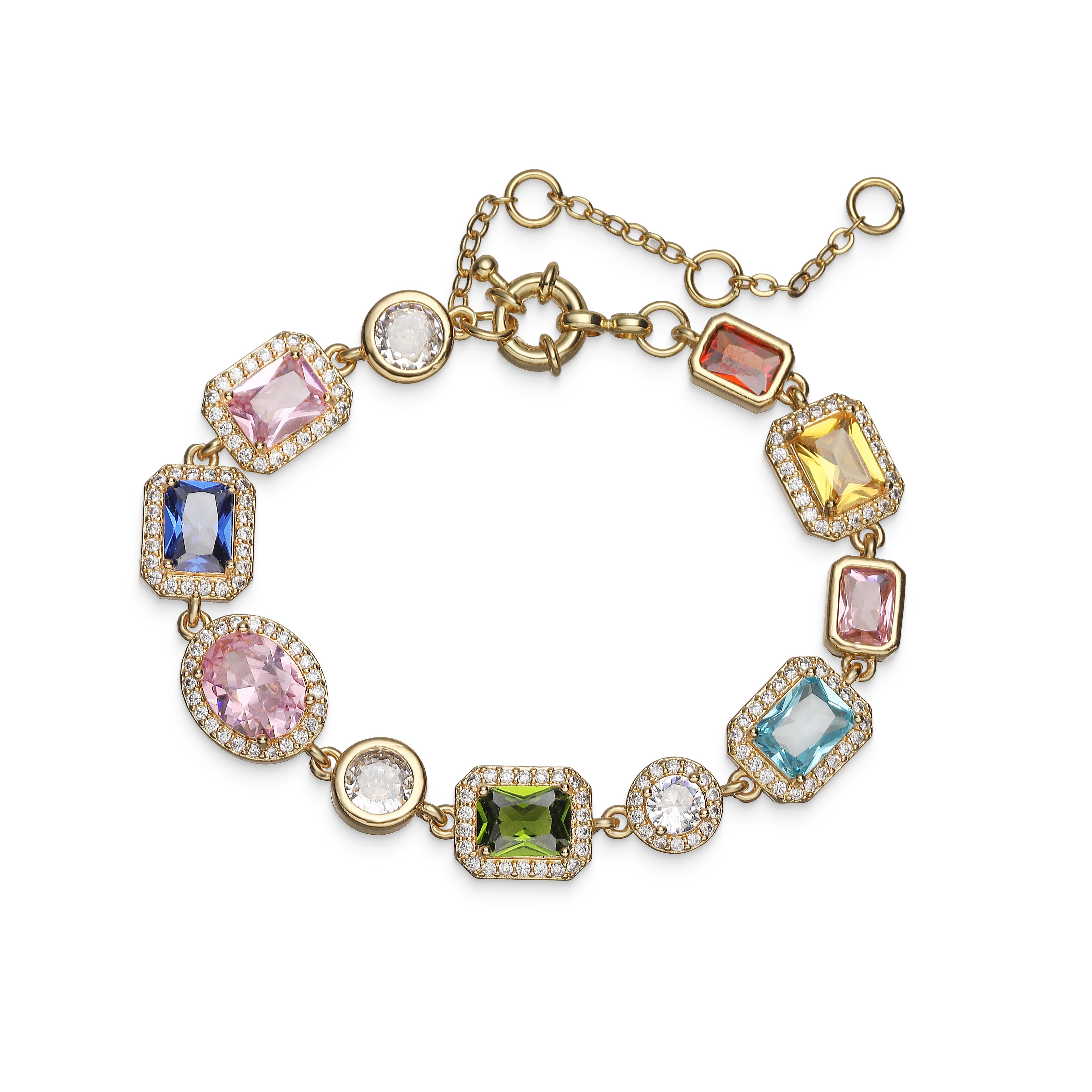 Long-Lasting 18K Gold Plated Brass Rainbow CZ Tennis Necklace/Bracelet for Women Multicolor Baguette Link Chain Zircon Gift
Long-Lasting 18K Gold Plated Brass Rainbow CZ Tennis Necklace/Bracelet for Women Multicolor Baguette Link Chain Zircon Gift