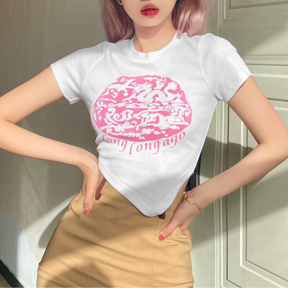 Round Neck Retro Y2K Crop Tops Dragon Short Sleeved Top Women s Letter Print T-shirt Streetwear 2XL
Round Neck Retro Y2K Crop Tops Dragon Short Sleeved Top Women s Letter Print T-shirt Streetwear 2XL