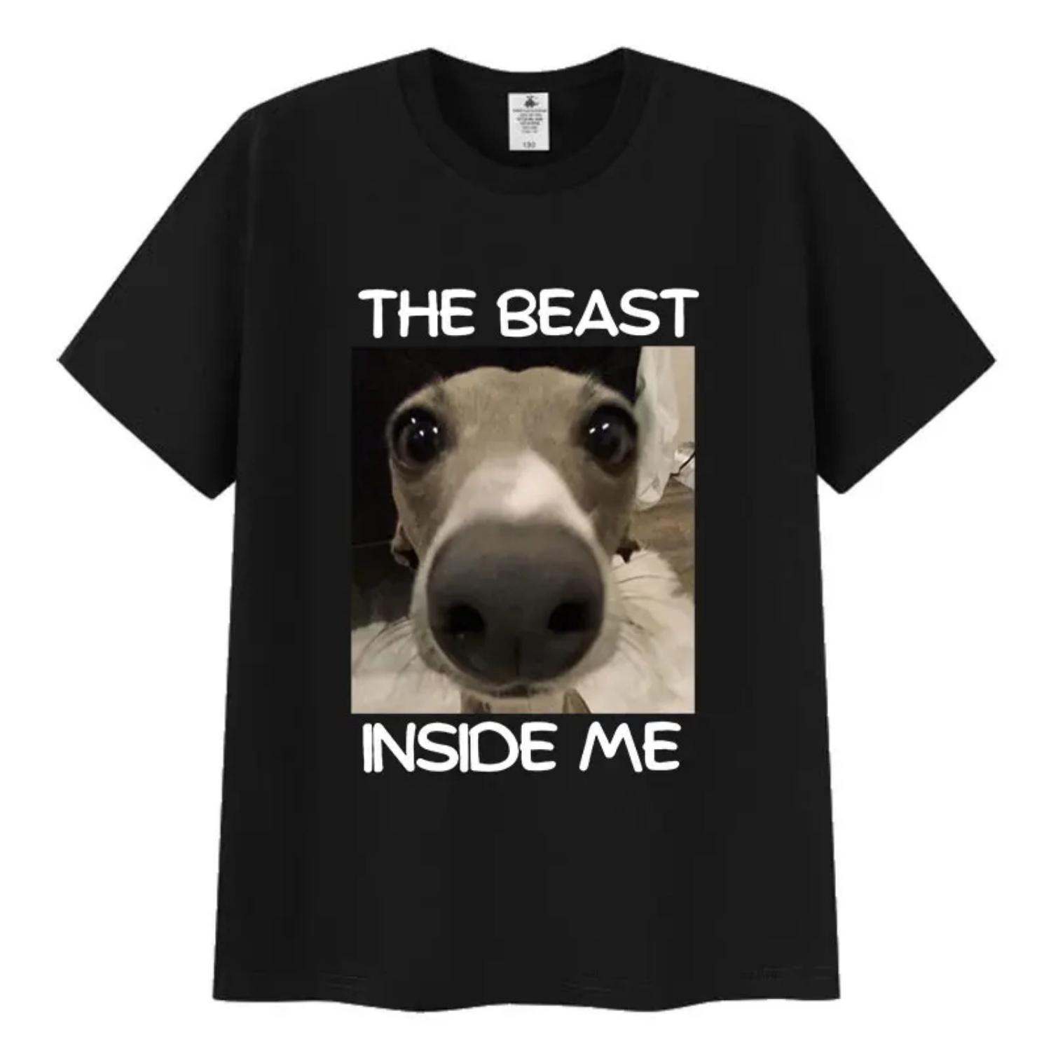 Funny The Beast Inside Me DOG Meme Graphic T Shirts Men Women Fashion O-Neck Cotton Short Sleeve T-shirt Summer Tops Fans Gift XXXXXL чорний
Funny The Beast Inside Me DOG Meme Graphic T Shirts Men Women Fashion O-Neck Cotton Short Sleeve T-shirt Summer Tops Fans Gift XXXXXL чорний