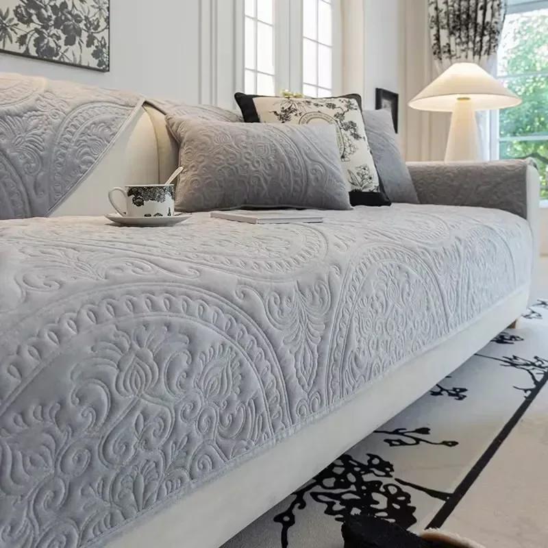 Толстый плюшевый чехол для дивана, универсальный нескользящий чехол для дивана, полотенце, защитные коврики для гостиной, украшение для дома, подушка для дивана 1PC 30x50 pillowcase