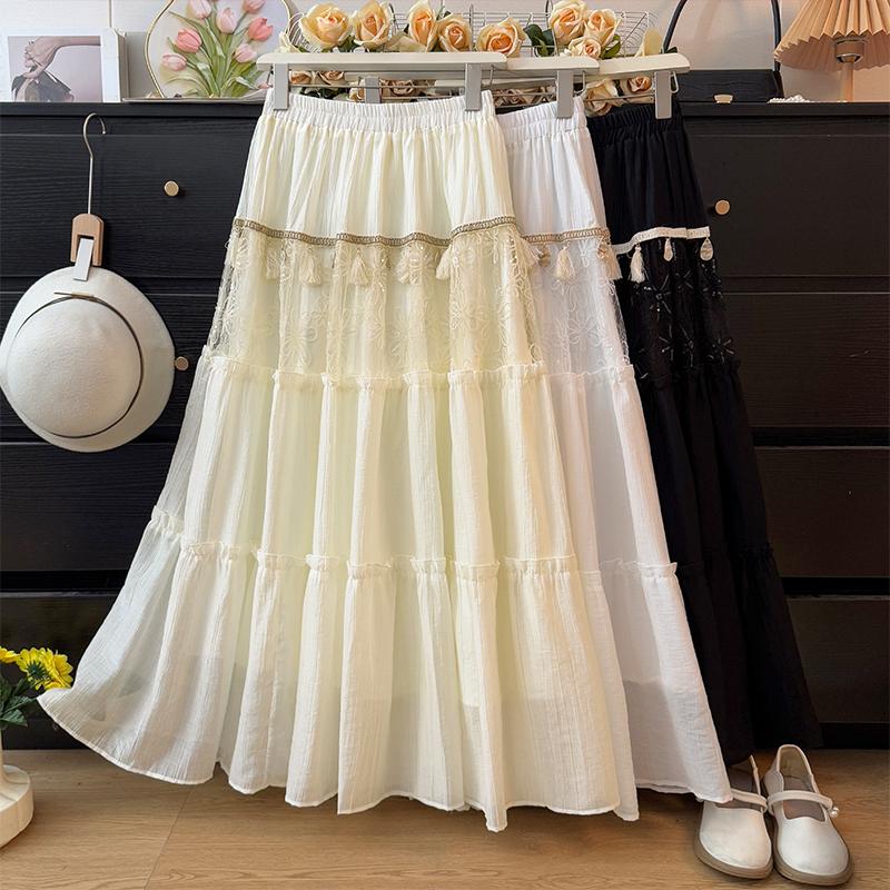 DIMANAF 2025 Summer Women White Skirts Lace Vintage Elastic Pleated Elegant Long Skirts New High Waist One Size бежевий
DIMANAF 2025 Summer Women White Skirts Lace Vintage Elastic Pleated Elegant Long Skirts New High Waist One Size бежевий