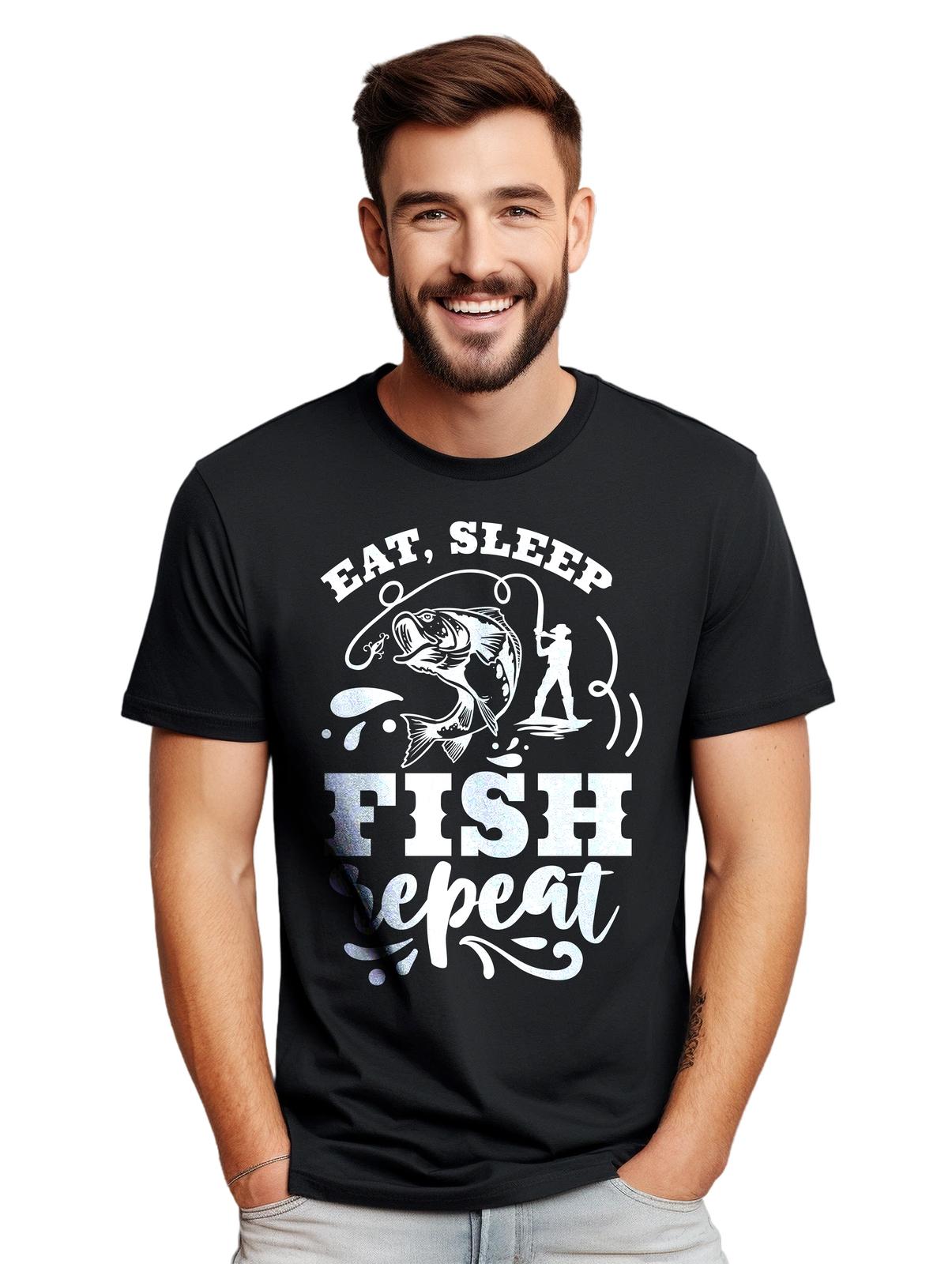 Eat Sleep Fish Repeat - Funny T-Shirt Mens Womens Tees Top for Fishing Enthusiasts! 100% Cotton, Unis 4XL
Eat Sleep Fish Repeat - Funny T-Shirt Mens Womens Tees Top for Fishing Enthusiasts! 100% Cotton, Unis 4XL