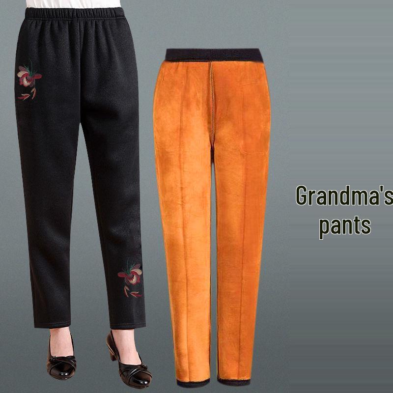 Fleece-Lined Warm Pants for Middle-Aged and Elderly Women - Cozy Cotton Outerwear for Spring, Autumn, and Winter 5XL - 145-160 Jin
Fleece-Lined Warm Pants for Middle-Aged and Elderly Women - Cozy Cotton Outerwear for Spring, Autumn, and Winter 5XL - 145-160 Jin