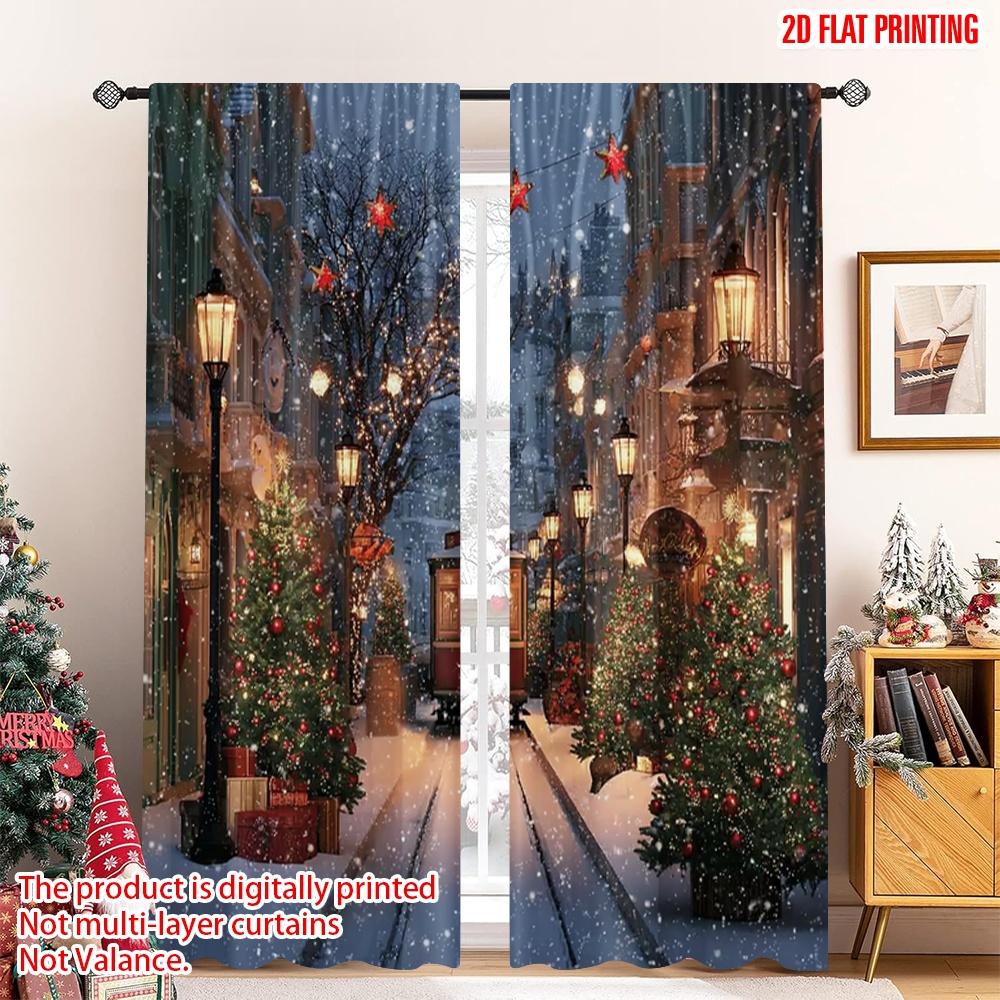 Set Of 2 Flat Printing Merry Christmas Curtains Large Winter Wonderland Train Digital Printed Polyester Drapes Party Curtain W100*H70(CM)-Hooks&1PCS
Set Of 2 Flat Printing Merry Christmas Curtains Large Winter Wonderland Train Digital Printed Polyester Drapes Party Curtain W100*H70(CM)-Hooks&1PCS
