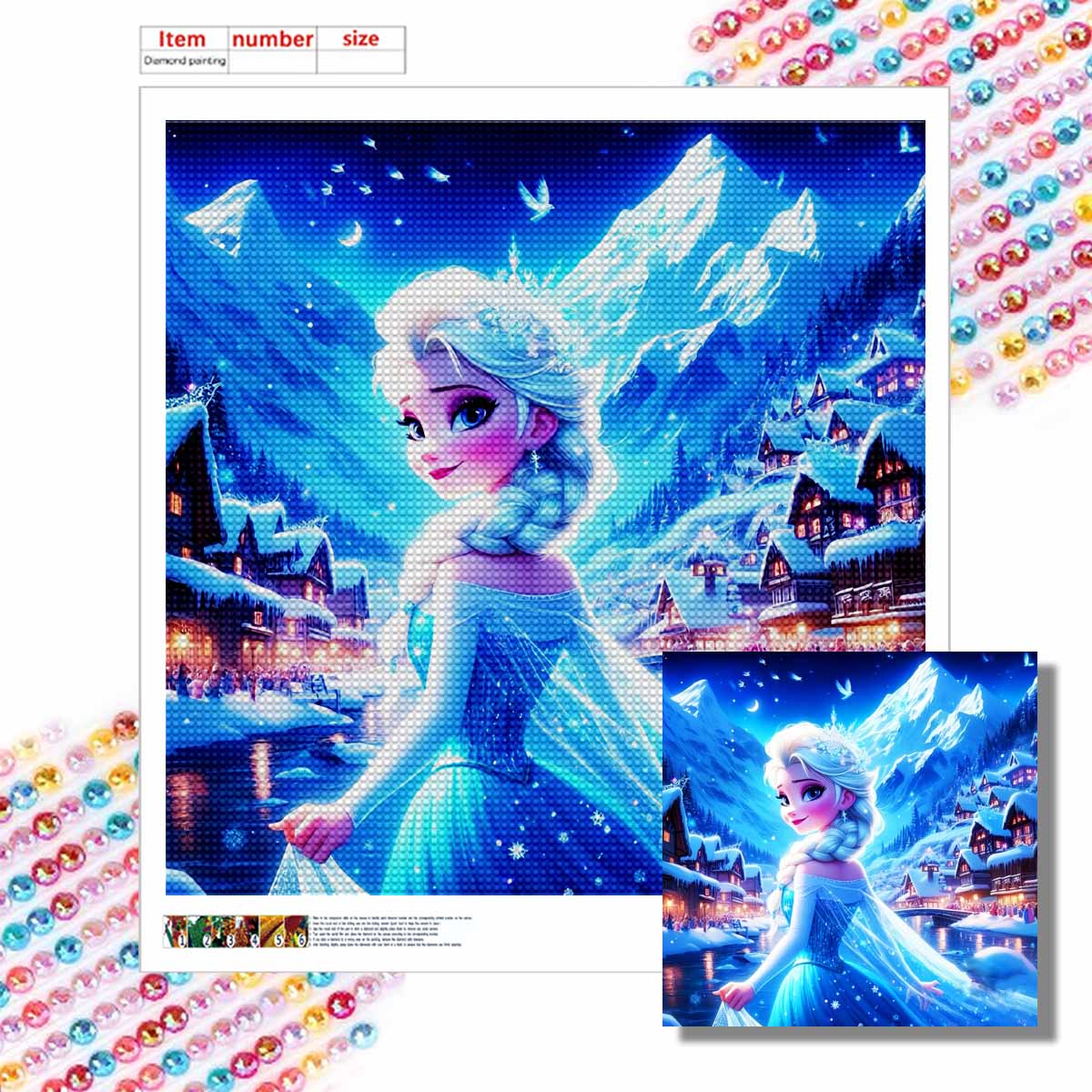 5D DIY Diamond Painting Decorative Princess Elsa Looks Back Full Round Drill Scenery Diamond Embroidery Cross Stitch Kits Home Decor Gift Round 20x20cm
5D DIY Diamond Painting Decorative Princess Elsa Looks Back Full Round Drill Scenery Diamond Embroidery Cross Stitch Kits Home Decor Gift Round 20x20cm