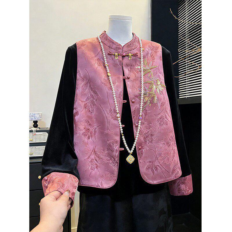 Women s New Embroidered Chinese-Style Velvet Vest with Frog Button - Two-Piece Spring Set XL (under 105 lbs)
Women s New Embroidered Chinese-Style Velvet Vest with Frog Button - Two-Piece Spring Set XL (under 105 lbs)