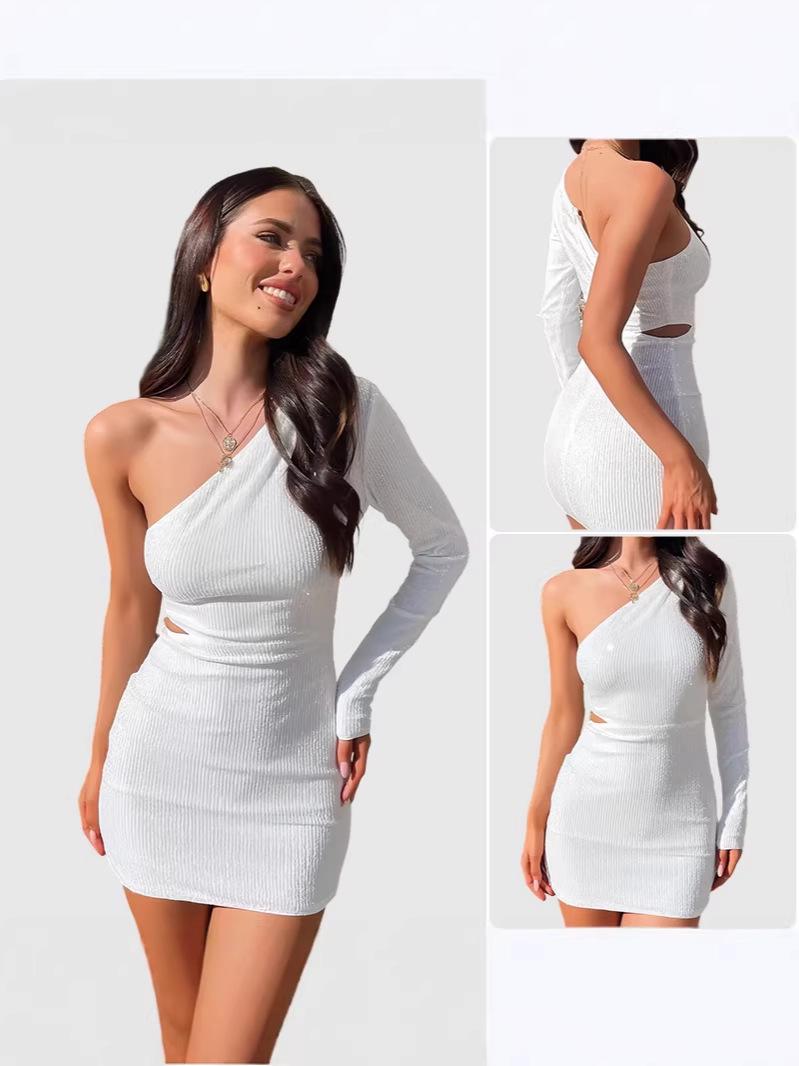 Women s One-Shoulder Asymmetrical Sleeve Slim Fit Dress Small белый
Women s One-Shoulder Asymmetrical Sleeve Slim Fit Dress Small белый