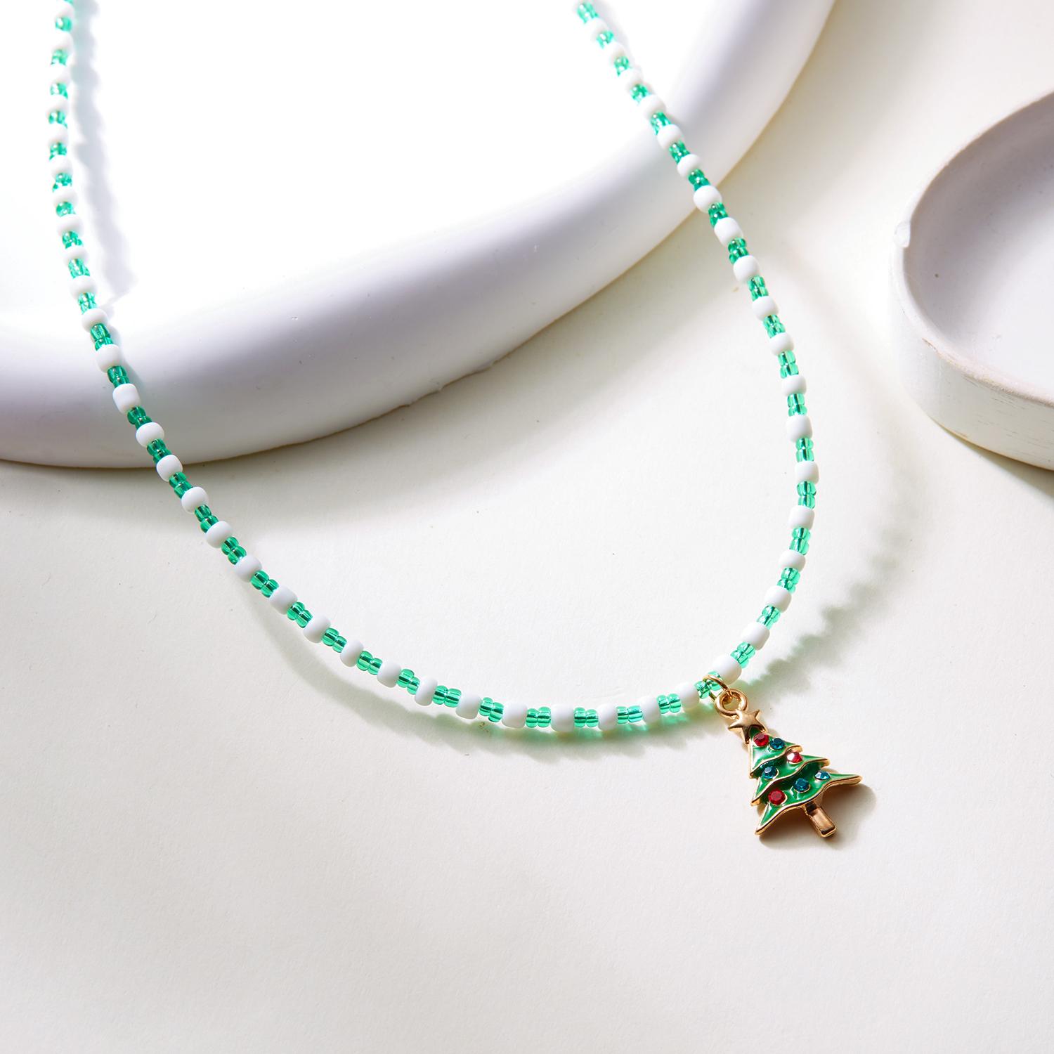 Simple Colorful Rice Beads Xmas Pendant Necklace for Women Trendy Christmas Tree Snowman Santa Claus Garland Necklace Gifts
Simple Colorful Rice Beads Xmas Pendant Necklace for Women Trendy Christmas Tree Snowman Santa Claus Garland Necklace Gifts