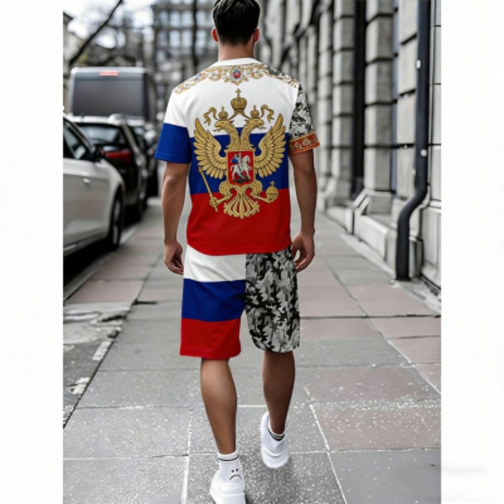 Summer Russian Coat of Arms and National Flag Kids T-shirt and Shorts 2 Piece Set Summer Casual Outdoor Boy s and Girl s Outfit Set 100
Summer Russian Coat of Arms and National Flag Kids T-shirt and Shorts 2 Piece Set Summer Casual Outdoor Boy s and Girl s Outfit Set 100