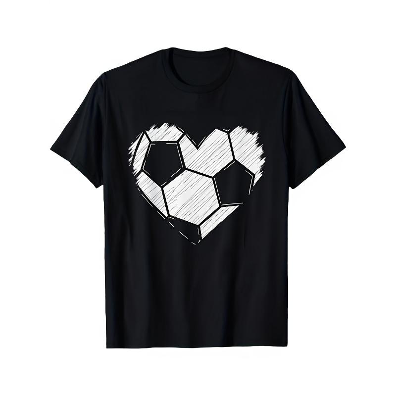 European Size Men s Plus Size Soccer-Themed T-Shirt - Hand-Drawn Soccer Ball & Heart Design Short Sleeve Crew Neck Top | Casual Athletic Wear Suitable S чёрный
European Size Men s Plus Size Soccer-Themed T-Shirt - Hand-Drawn Soccer Ball & Heart Design Short Sleeve Crew Neck Top | Casual Athletic Wear Suitable S чёрный