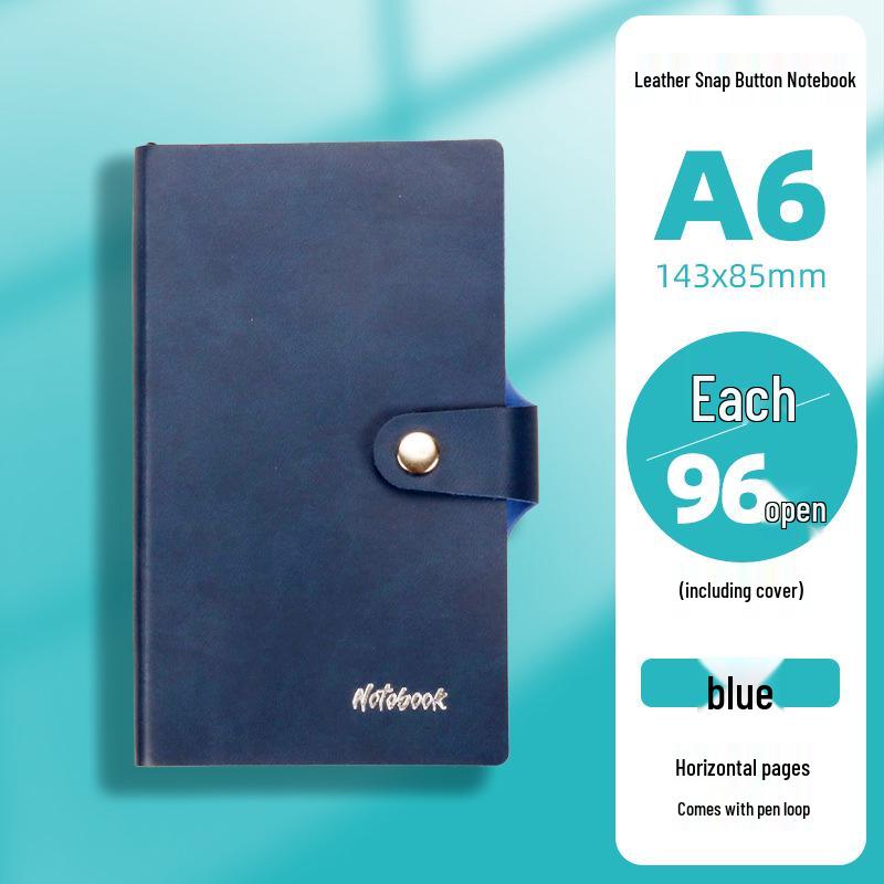 A6 Retro Leather Cover Pocket Notebook, 96 Thickened Sheets, Simple and Portable with Buckle. Standard
A6 Retro Leather Cover Pocket Notebook, 96 Thickened Sheets, Simple and Portable with Buckle. Standard
