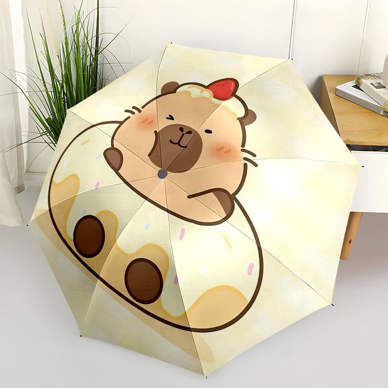 Capybara,Donut Automatic Folding umbrella Compact 8 rib Design,Unique Style,Suitable for Everyday Outdoor Use,Perfect Gift for Friends
Capybara,Donut Automatic Folding umbrella Compact 8 rib Design,Unique Style,Suitable for Everyday Outdoor Use,Perfect Gift for Friends