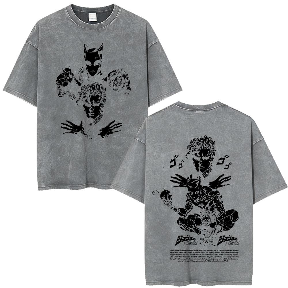 Anime Jojo Bizarre Adventure Jotaro Kujo Vintage Acid Washed T Shirts Mens Women Casual Cotton Short Sleeves Oversized Tshirts S
Anime Jojo Bizarre Adventure Jotaro Kujo Vintage Acid Washed T Shirts Mens Women Casual Cotton Short Sleeves Oversized Tshirts S