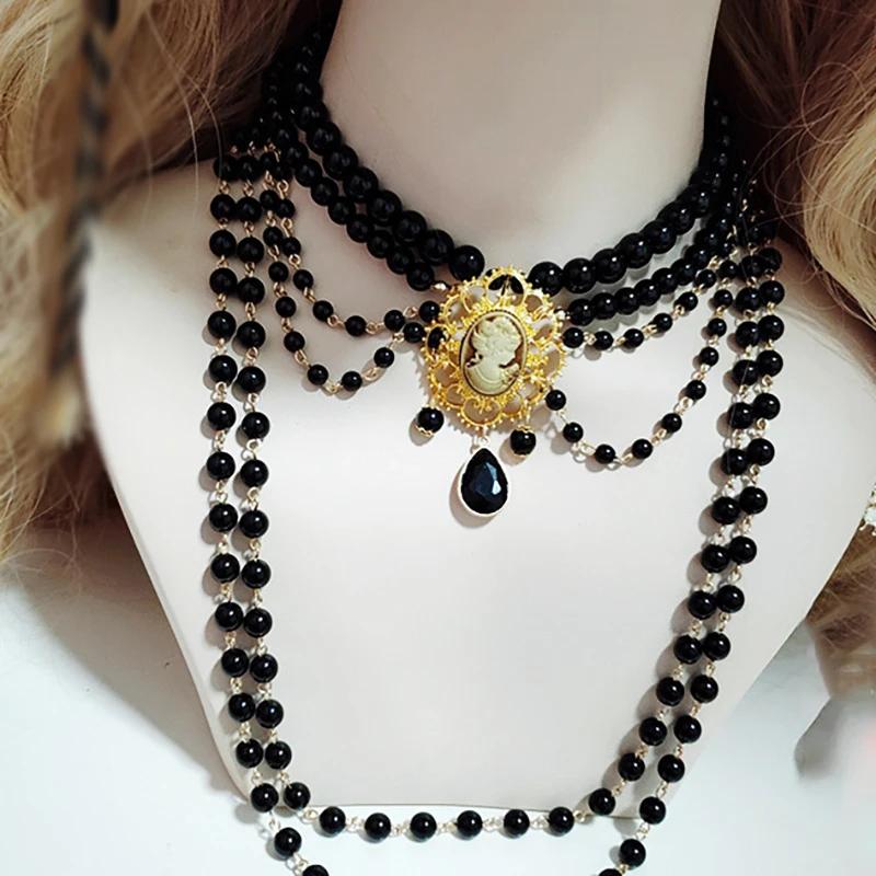 Handmade Lolita Halo Crown Headpiece Gothic Goddess Mary Bead Chain Black Rose Angel Wings Headwear Halloween Hair Accessories
Handmade Lolita Halo Crown Headpiece Gothic Goddess Mary Bead Chain Black Rose Angel Wings Headwear Halloween Hair Accessories