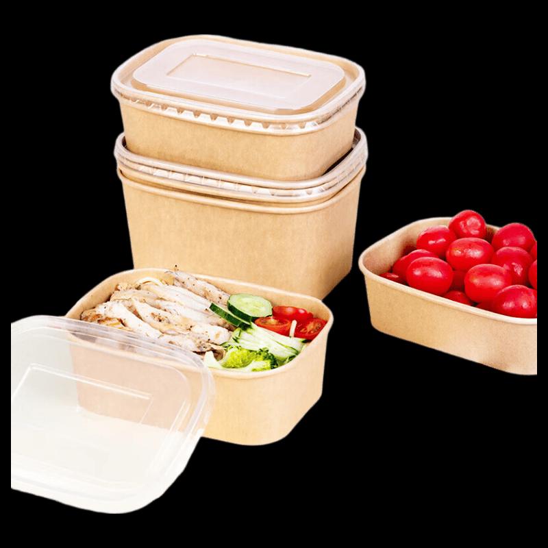 Disposable Kraft Paper Lunch Boxes with Lids, 750ml
Disposable Kraft Paper Lunch Boxes with Lids, 750ml