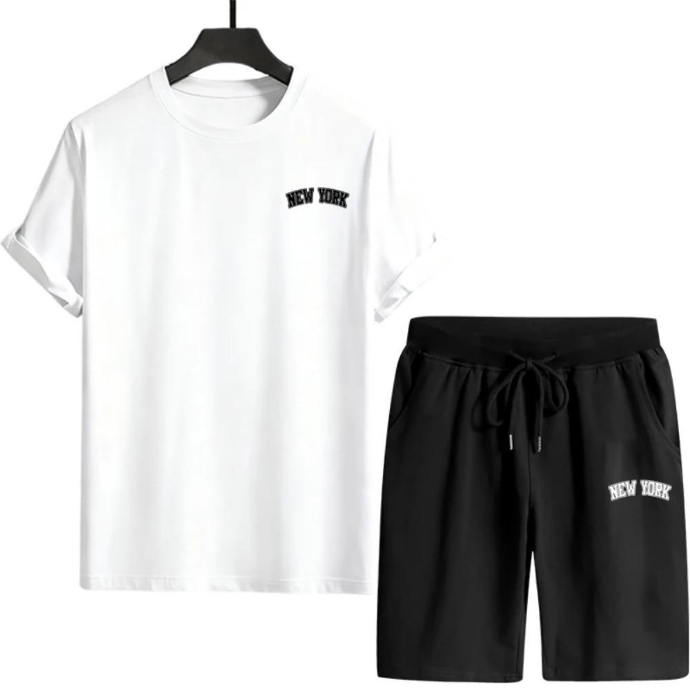 Urban Casual and Fashionable T-shirt Set for Spring and Summer, Comfortable and Cool, Men s Sports Set, Round Neck T-shirt and Black Shorts XXL
Urban Casual and Fashionable T-shirt Set for Spring and Summer, Comfortable and Cool, Men s Sports Set, Round Neck T-shirt and Black Shorts XXL