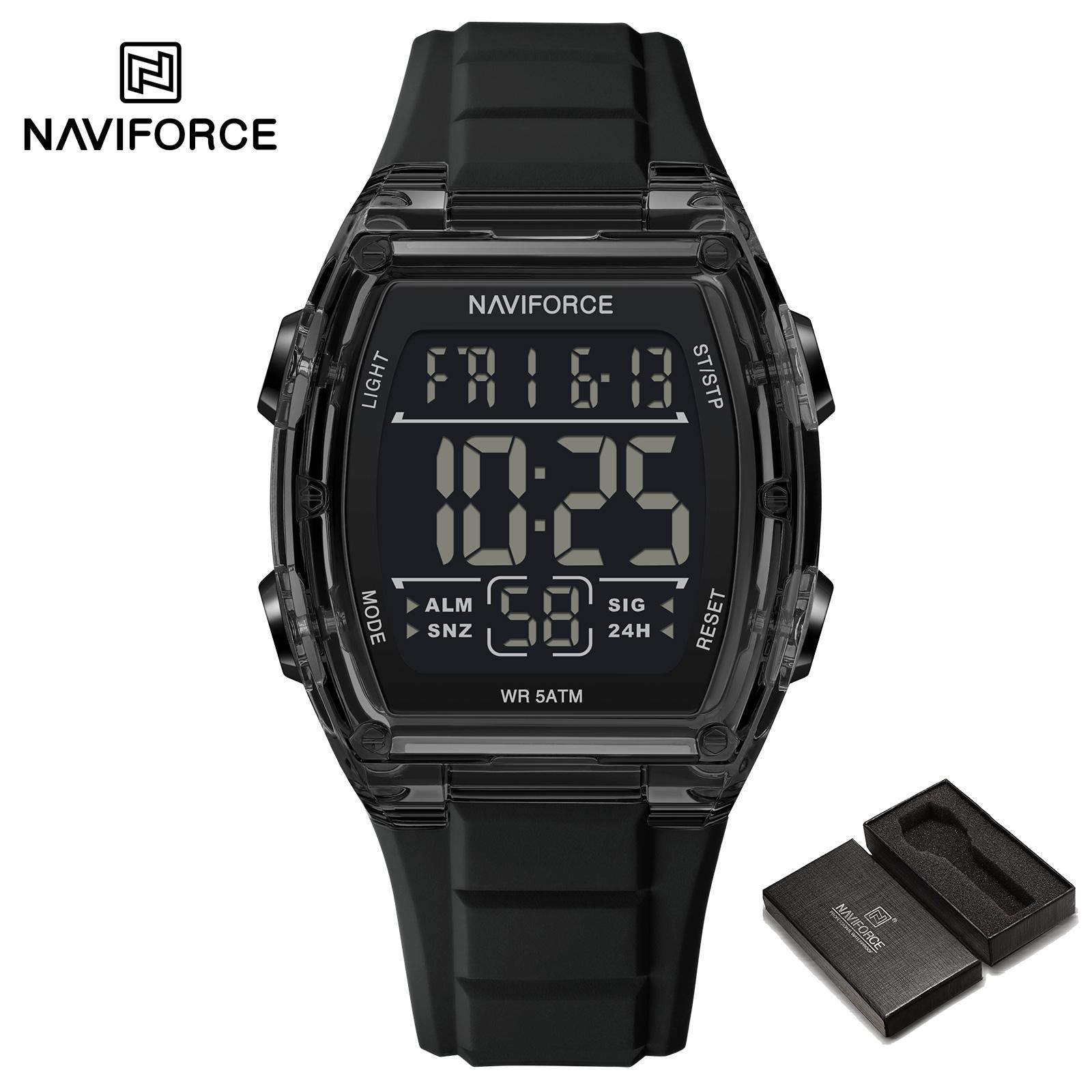 NAVIFORCE Original Outdoor Men Boys LCD Digital Watch Calendar Chronograph Waterproof Night Pattern Silicone Strap Casual Fashion Watch NF6106 чёрный
NAVIFORCE Original Outdoor Men Boys LCD Digital Watch Calendar Chronograph Waterproof Night Pattern Silicone Strap Casual Fashion Watch NF6106 чёрный