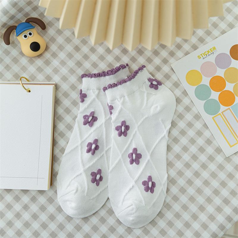 Korean Summer Socks Ladies Spring And Summer Cute Little Flower Boat Socks College Style Bubble Rope Cotton Socks Casual Student Socks One size fits all
Korean Summer Socks Ladies Spring And Summer Cute Little Flower Boat Socks College Style Bubble Rope Cotton Socks Casual Student Socks One size fits all