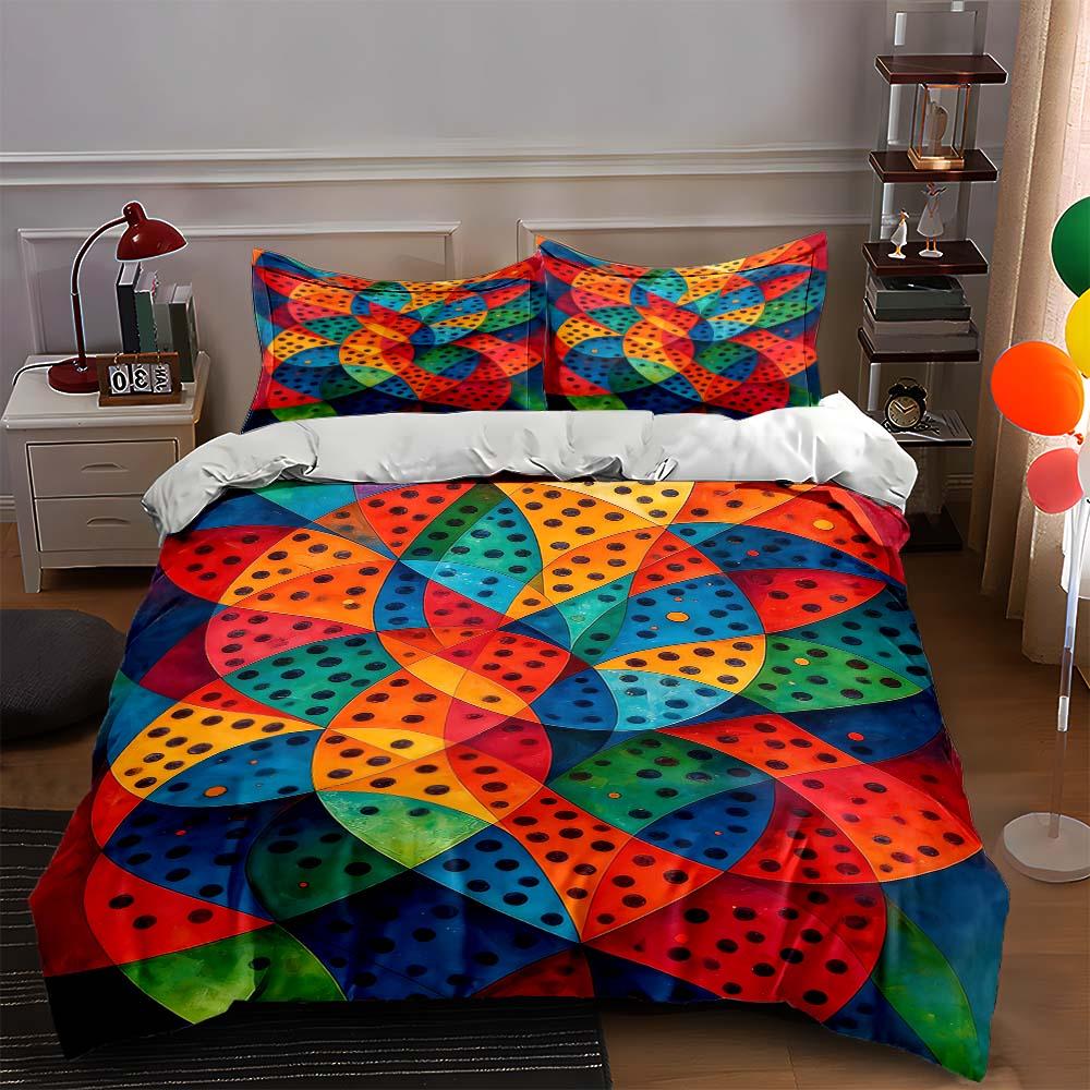 Colorful geometric patterns. Bedding Duvet cover sets Duvet covers Pillowcases gifts (1 * Duvet Cover 2 * Pillowcases, without duvet insert) 135x200cm
Colorful geometric patterns. Bedding Duvet cover sets Duvet covers Pillowcases gifts (1 * Duvet Cover 2 * Pillowcases, without duvet insert) 135x200cm
