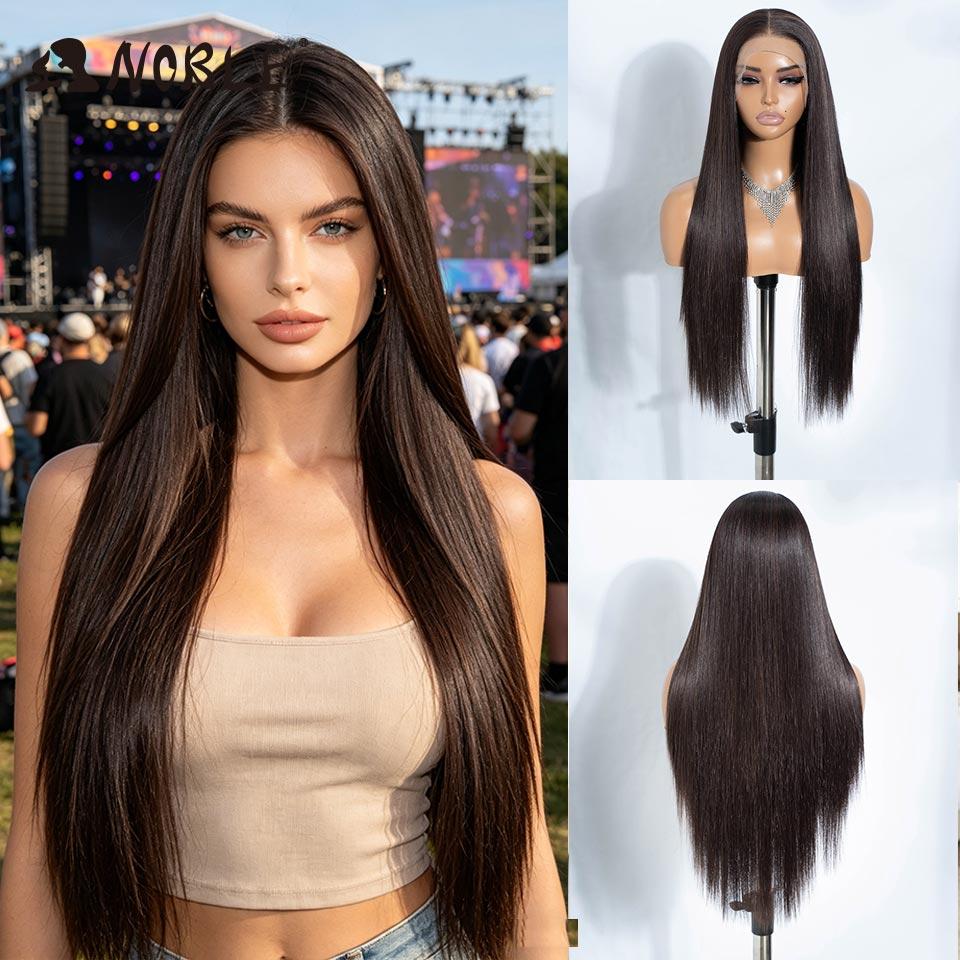 Noble 30 Inch Long Straight Lace Front Synthetic Wig 13X4 HD Transparent Pre Plucked Hairline Heat Resistant Black Wig For Women (as the picture,30inches&250%)
Noble 30 Inch Long Straight Lace Front Synthetic Wig 13X4 HD Transparent Pre Plucked Hairline Heat Resistant Black Wig For Women (as the picture,30inches&250%)