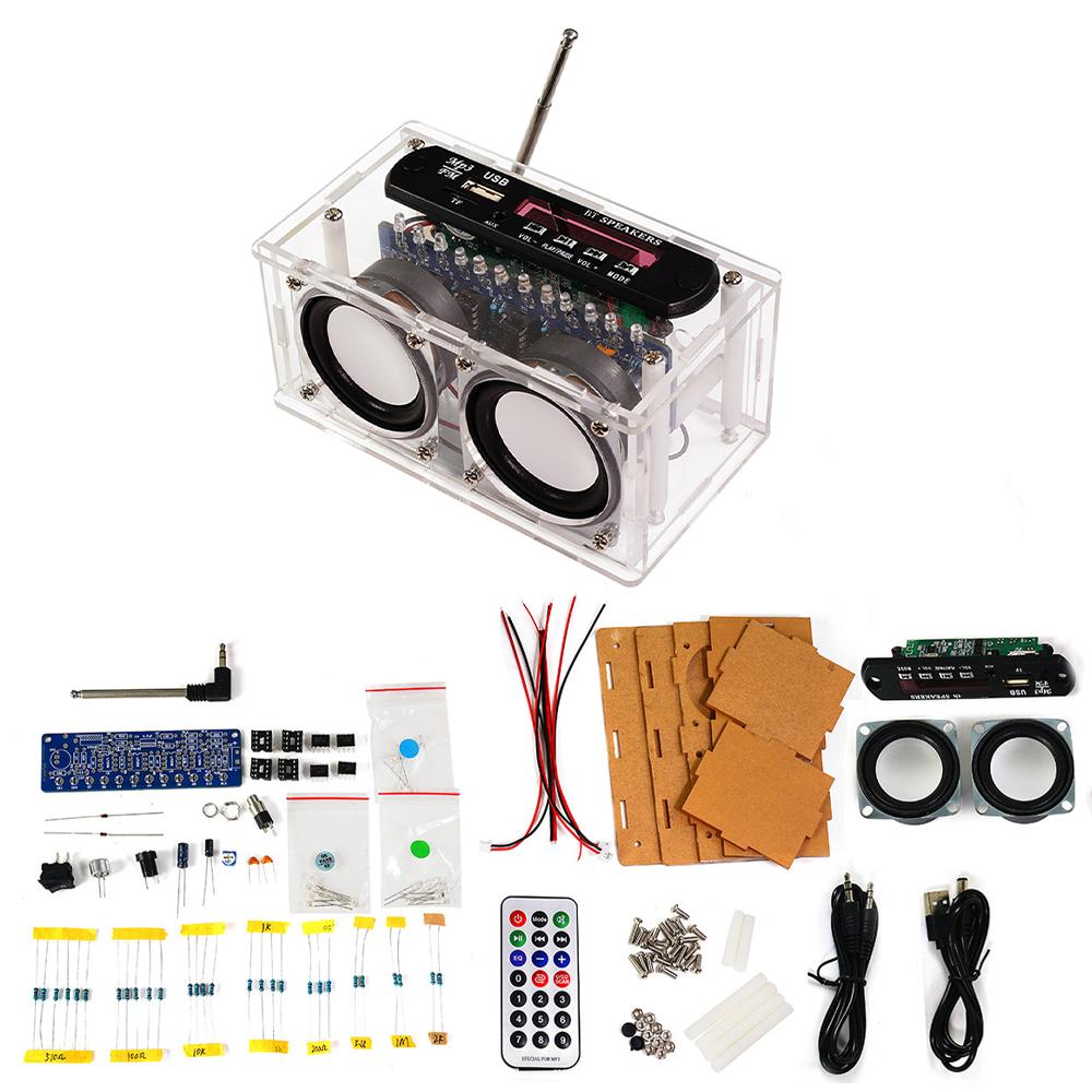 87.5-108MHZ FM Radio Audio DIY Kit Power Amplifier Bluetooth 5.0 Speaker with Spectrum Electronics Welding Practice Spare Parts
87.5-108MHZ FM Radio Audio DIY Kit Power Amplifier Bluetooth 5.0 Speaker with Spectrum Electronics Welding Practice Spare Parts