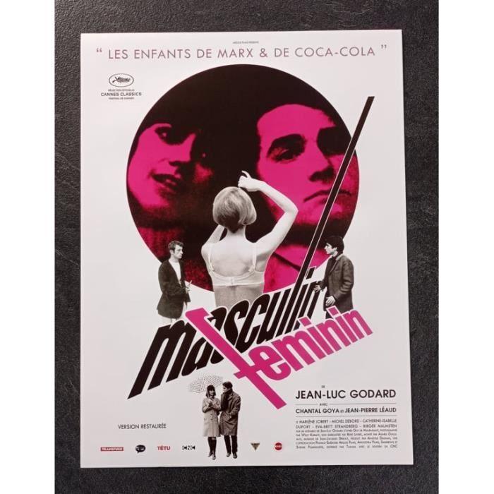 Masculin féminin Affiche originale de cinéma Roulée 53x40cm Jean-Luc Godard, Jean-Pierre Léaud, Chantal Goya Ressortie
Masculin féminin Affiche originale de cinéma Roulée 53x40cm Jean-Luc Godard, Jean-Pierre Léaud, Chantal Goya Ressortie