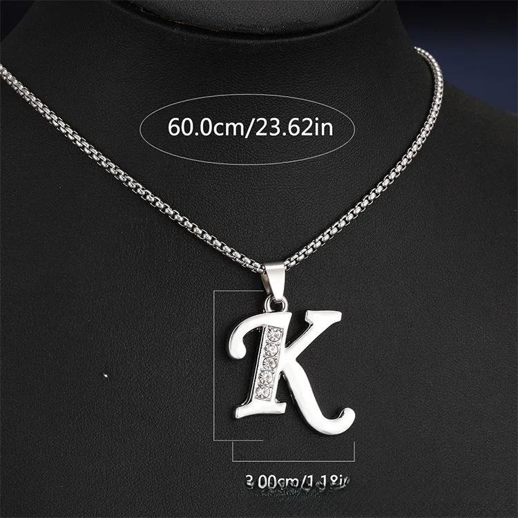 Trendy Stainless Steel A-Z Alphabet Pendant Chain Necklace for Women Initial Letters Chain Choker Necklaces Jewelry 55cm
Trendy Stainless Steel A-Z Alphabet Pendant Chain Necklace for Women Initial Letters Chain Choker Necklaces Jewelry 55cm