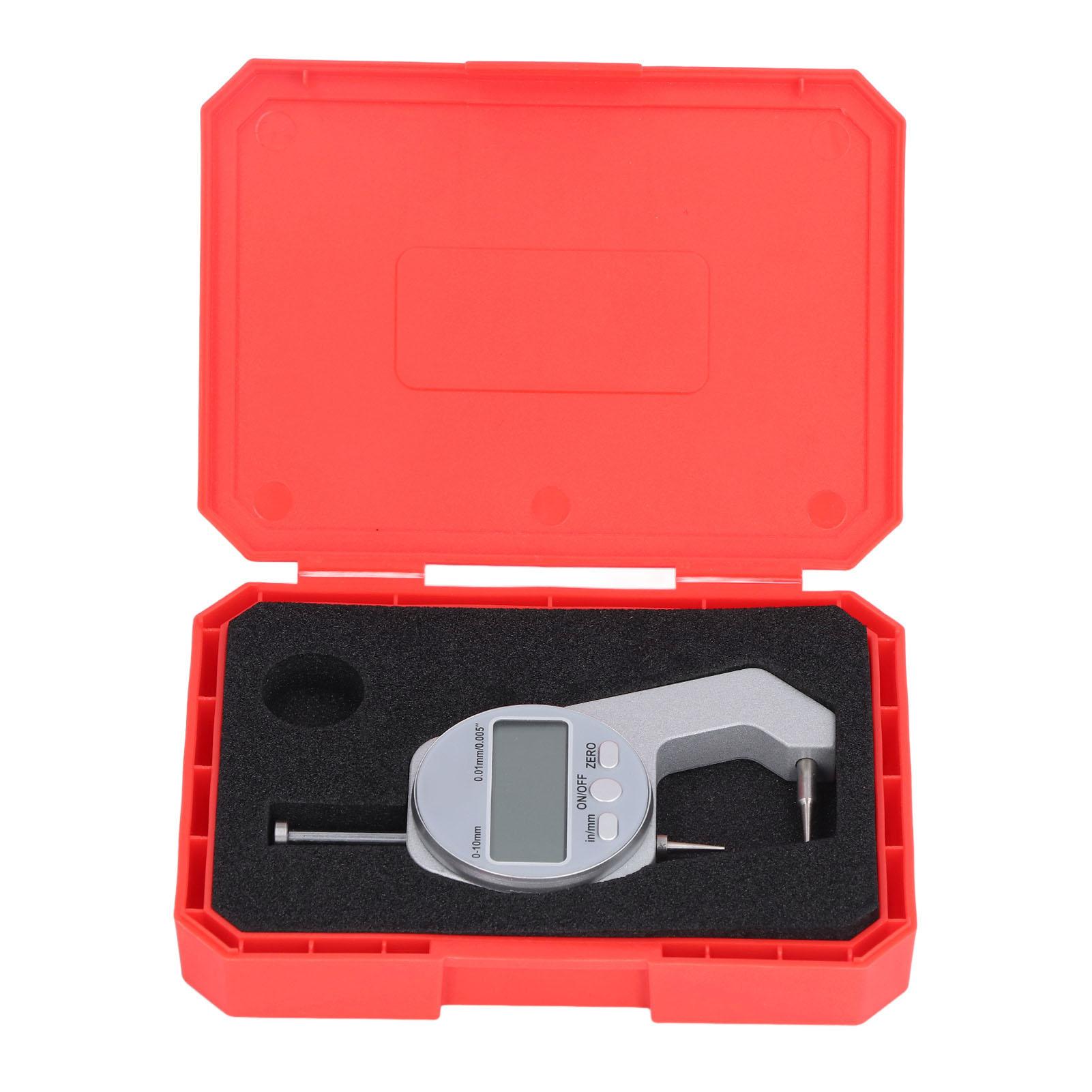 Thickness Gauge 010MM Range LCD Screen Digital Display Curved Tip Mini Thickness Gauge
Thickness Gauge 010MM Range LCD Screen Digital Display Curved Tip Mini Thickness Gauge