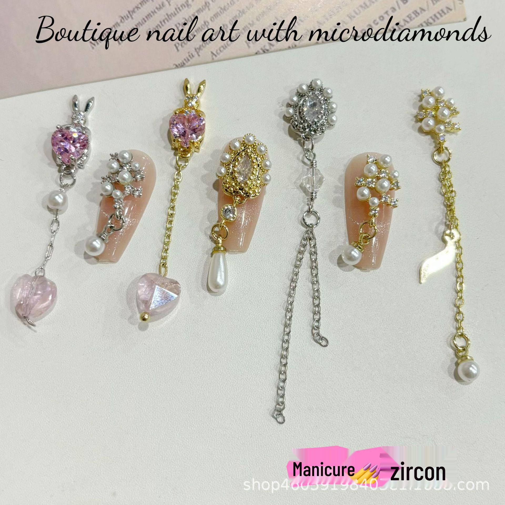 3D Chrome Hearts Nail Art Kit: DIY Tassel Press-On Nails with Zircon and Glass Rhinestones Gold White Branch Pendant
3D Chrome Hearts Nail Art Kit: DIY Tassel Press-On Nails with Zircon and Glass Rhinestones Gold White Branch Pendant