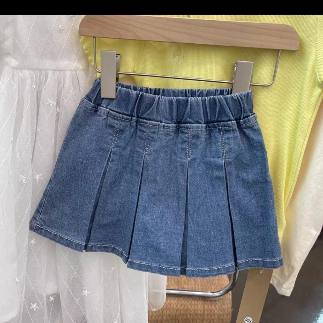 Детская одежда Летняя плиссированная юбка для девочек Стильная джинсовая юбка и брюки для маленьких девочек 140 синий
Детская одежда Летняя плиссированная юбка для девочек Стильная джинсовая юбка и брюки для маленьких девочек 140 синий