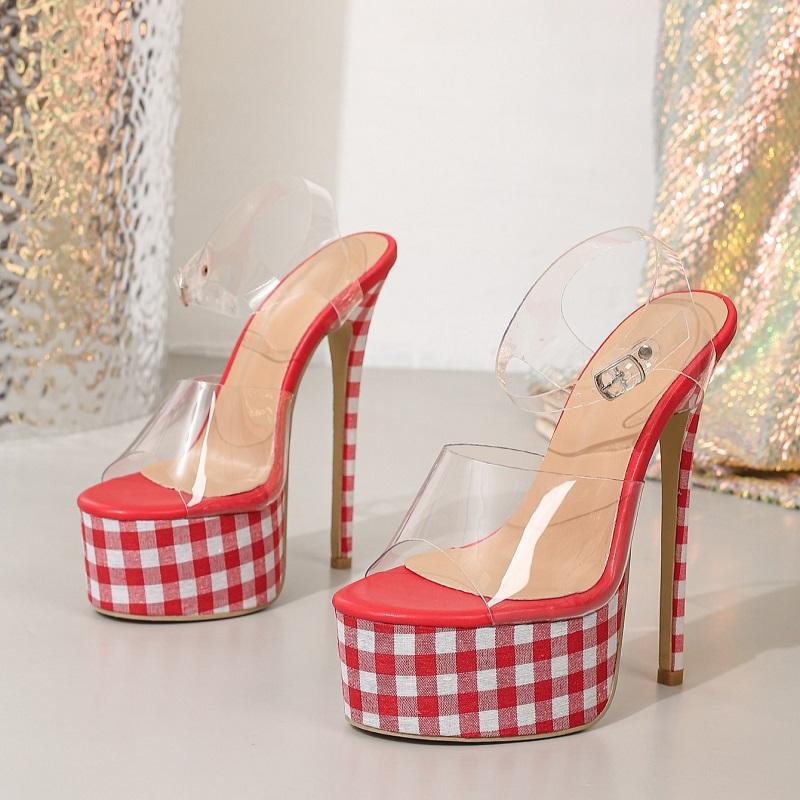 Eilyken Сексуальні прозорі ПВХ ремінці на пряжках Жіночі босоніжки Вуличний стиль Супер шпилька Високі підбори Банкетні Нічний клуб Весільні Туфлі 35 червоний
Eilyken Сексуальні прозорі ПВХ ремінці на пряжках Жіночі босоніжки Вуличний стиль Супер шпилька Високі підбори Банкетні Нічний клуб Весільні Туфлі 35 червоний