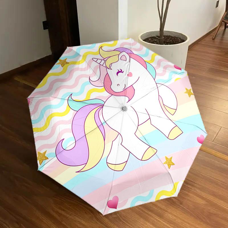 Unicorn Rainbow Automatic Opening/Closing Umbrella - Portable Folding Design, 8-Bone Iron Frame Outdoor Umbrella, Festive Gift for Fans, Tra
Unicorn Rainbow Automatic Opening/Closing Umbrella - Portable Folding Design, 8-Bone Iron Frame Outdoor Umbrella, Festive Gift for Fans, Tra