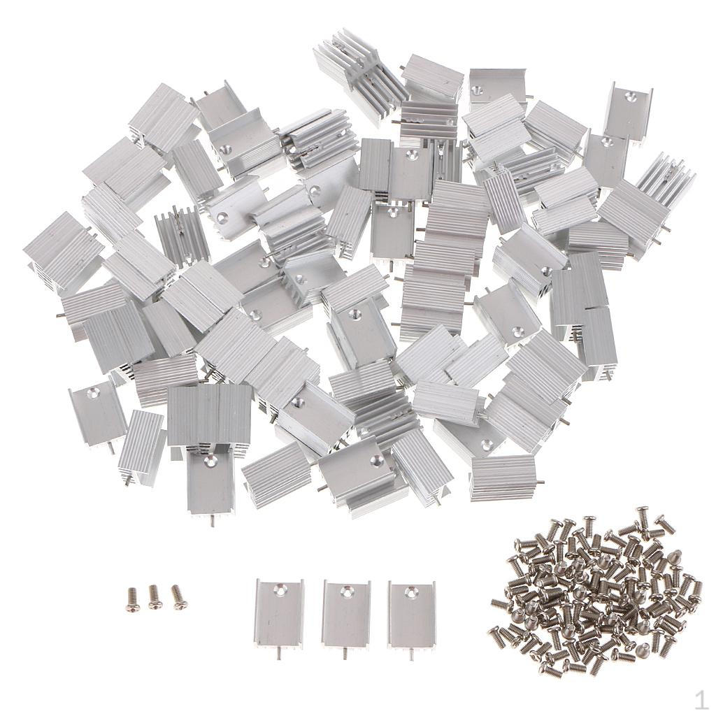 100Pieces 15x11x21mm Aluminum Heatsink -220 Transistor
100Pieces 15x11x21mm Aluminum Heatsink -220 Transistor