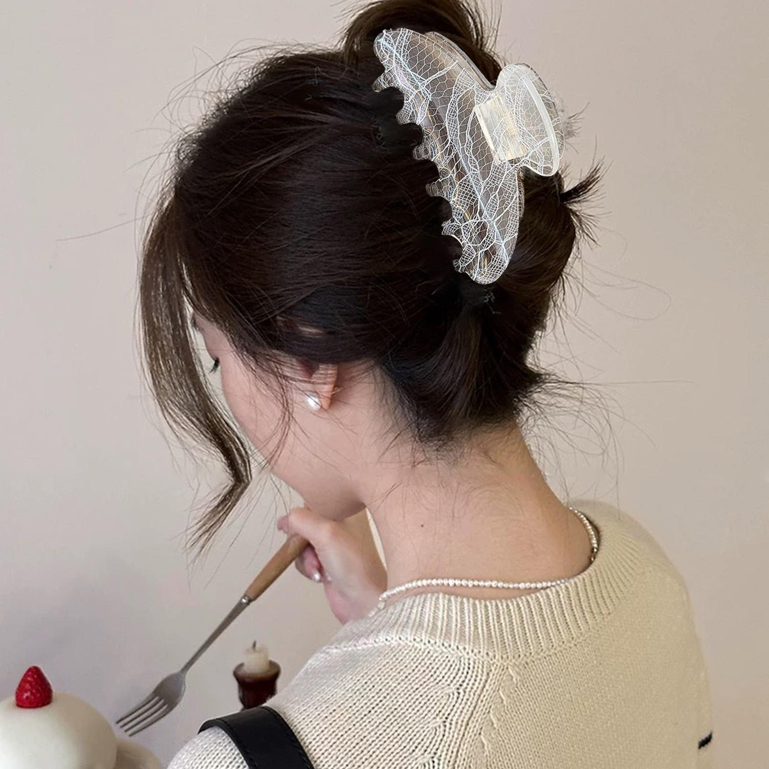 Fashion 8.5CM Black White Lace Pattern Hairpin Hair Claw Barrettes Sweet Girls Korean Woman Hair Clips Headwear Hair Accessories білий
Fashion 8.5CM Black White Lace Pattern Hairpin Hair Claw Barrettes Sweet Girls Korean Woman Hair Clips Headwear Hair Accessories білий