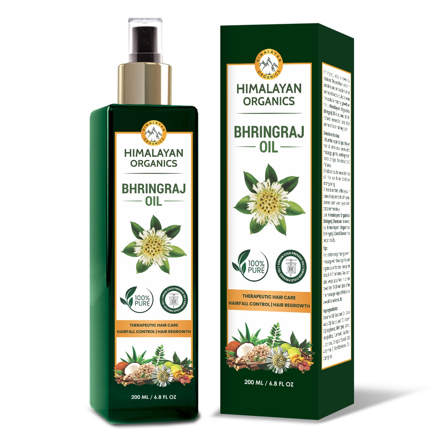 Himalayan Organics 100% Pure Bhringraj Ayurvedic Therapeutic Oil для волос 200мл
Himalayan Organics 100% Pure Bhringraj Ayurvedic Therapeutic Oil для волос 200мл