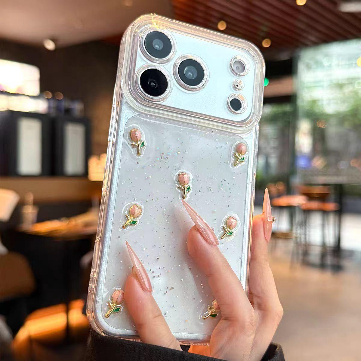 3D Glitter Epoxy Tulip Design Case for iPhone 15, 16, 17 Pro Max Protective Cover iPhone 15 Pro Max
3D Glitter Epoxy Tulip Design Case for iPhone 15, 16, 17 Pro Max Protective Cover iPhone 15 Pro Max