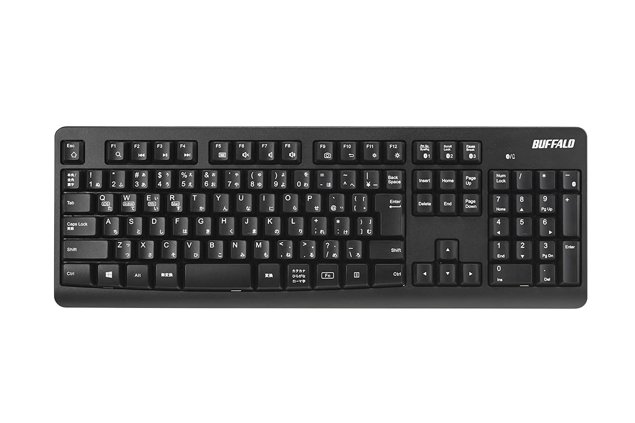 Buffalo Compatible Full Keyboard Telework Remote Home Black BSKBB105BK Bluetooth5.0 Windows/Mac/iPadOS/iOS/Android/PS4
Buffalo Compatible Full Keyboard Telework Remote Home Black BSKBB105BK Bluetooth5.0 Windows/Mac/iPadOS/iOS/Android/PS4