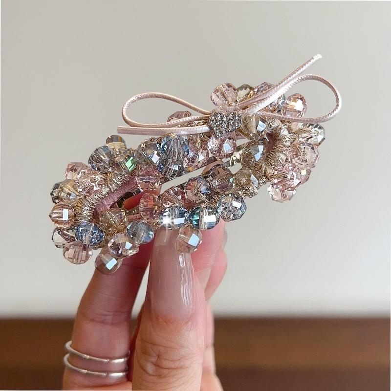 1Pcs Heavy Industry Crystal Beaded Hair Clip Exquisite Bow Hair Clip Women Daily Date Styling Headwear Firm Decoration Hairstyle
1Pcs Heavy Industry Crystal Beaded Hair Clip Exquisite Bow Hair Clip Women Daily Date Styling Headwear Firm Decoration Hairstyle