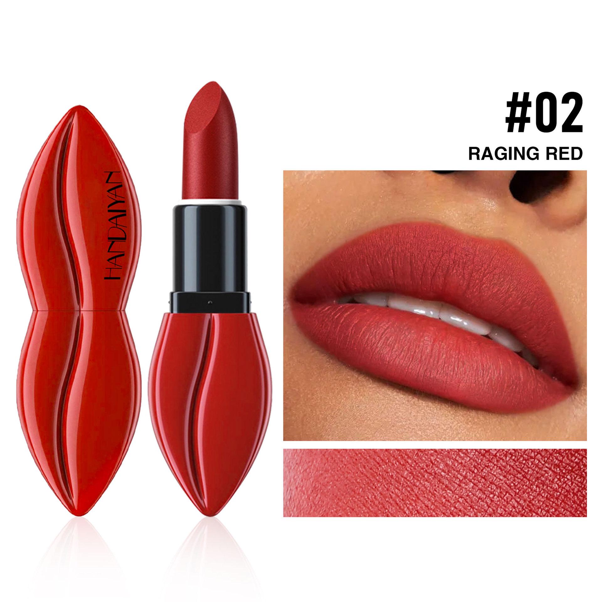 HANDAIYAN 6-Color Waterproof Matte Lipstick – Easy to Apply, Non-Stick, Lip-Shaped Design 4g
HANDAIYAN 6-Color Waterproof Matte Lipstick – Easy to Apply, Non-Stick, Lip-Shaped Design 4g