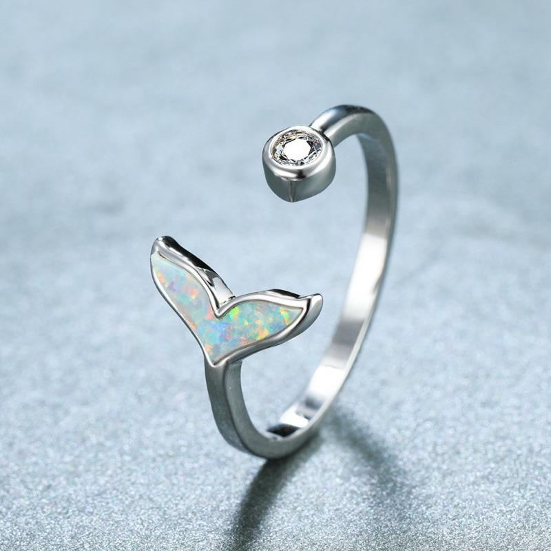 Wishinss fish tail opal open ring lady exquisite jewelry Adjustable opening белый
Wishinss fish tail opal open ring lady exquisite jewelry Adjustable opening белый