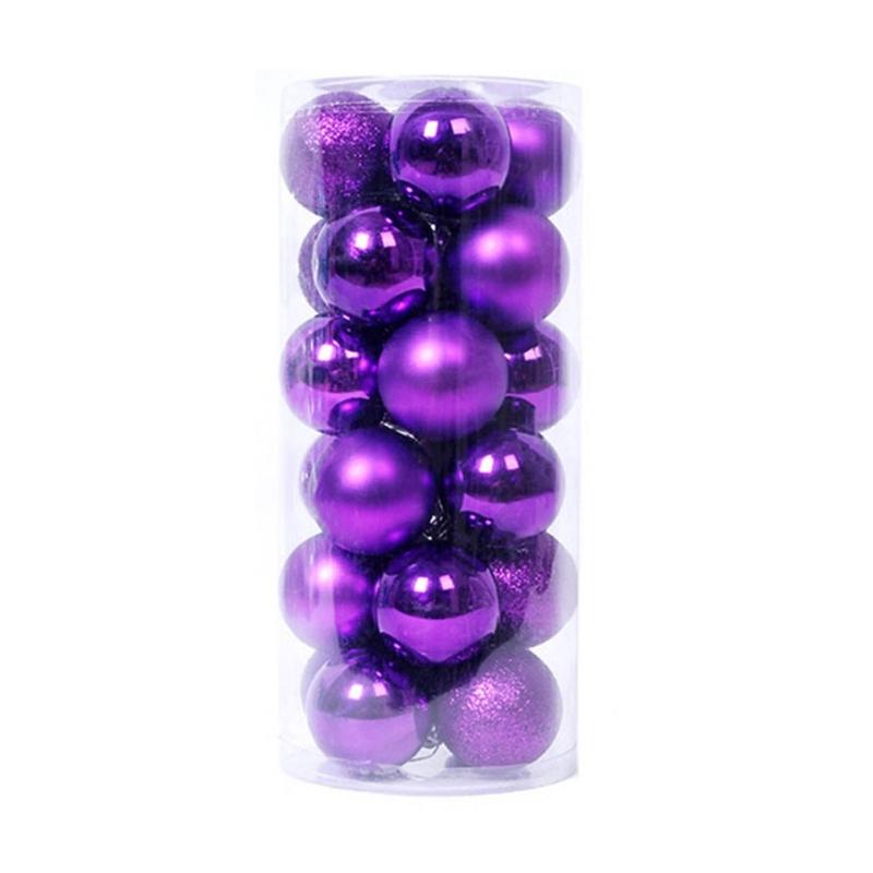 Christmas Tree Baubles 24pcs/box Glitter Powder Christmas Christmas Holiday фіолетовий
Christmas Tree Baubles 24pcs/box Glitter Powder Christmas Christmas Holiday фіолетовий
