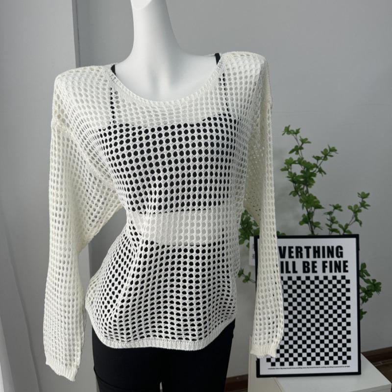 Summer New Long-sleeved Sweater Sun Protection Thin Hollow Casual Casual Versatile Top for Women onesize білий
Summer New Long-sleeved Sweater Sun Protection Thin Hollow Casual Casual Versatile Top for Women onesize білий