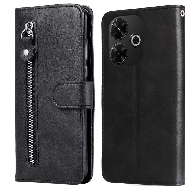 Для Xiaomi Redmi 13 4G/ Redmi Note 13R 5G/ Poco M6 4G кожаный чехол для телефона с карманом на молнии - черный
Для Xiaomi Redmi 13 4G/ Redmi Note 13R 5G/ Poco M6 4G кожаный чехол для телефона с карманом на молнии - черный