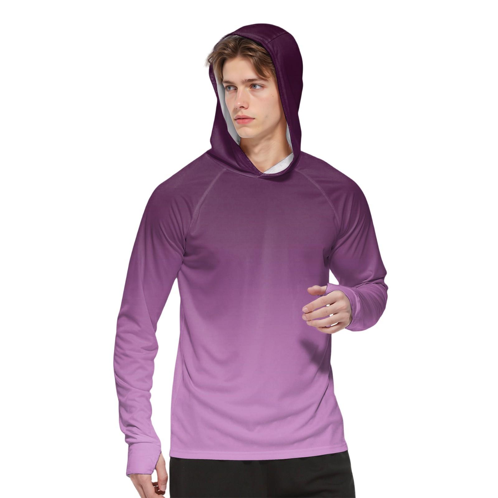 Мужская модная рубашка с длинным рукавом с принтом и капюшоном SPF/UV M фиолетовый
Мужская модная рубашка с длинным рукавом с принтом и капюшоном SPF/UV M фиолетовый